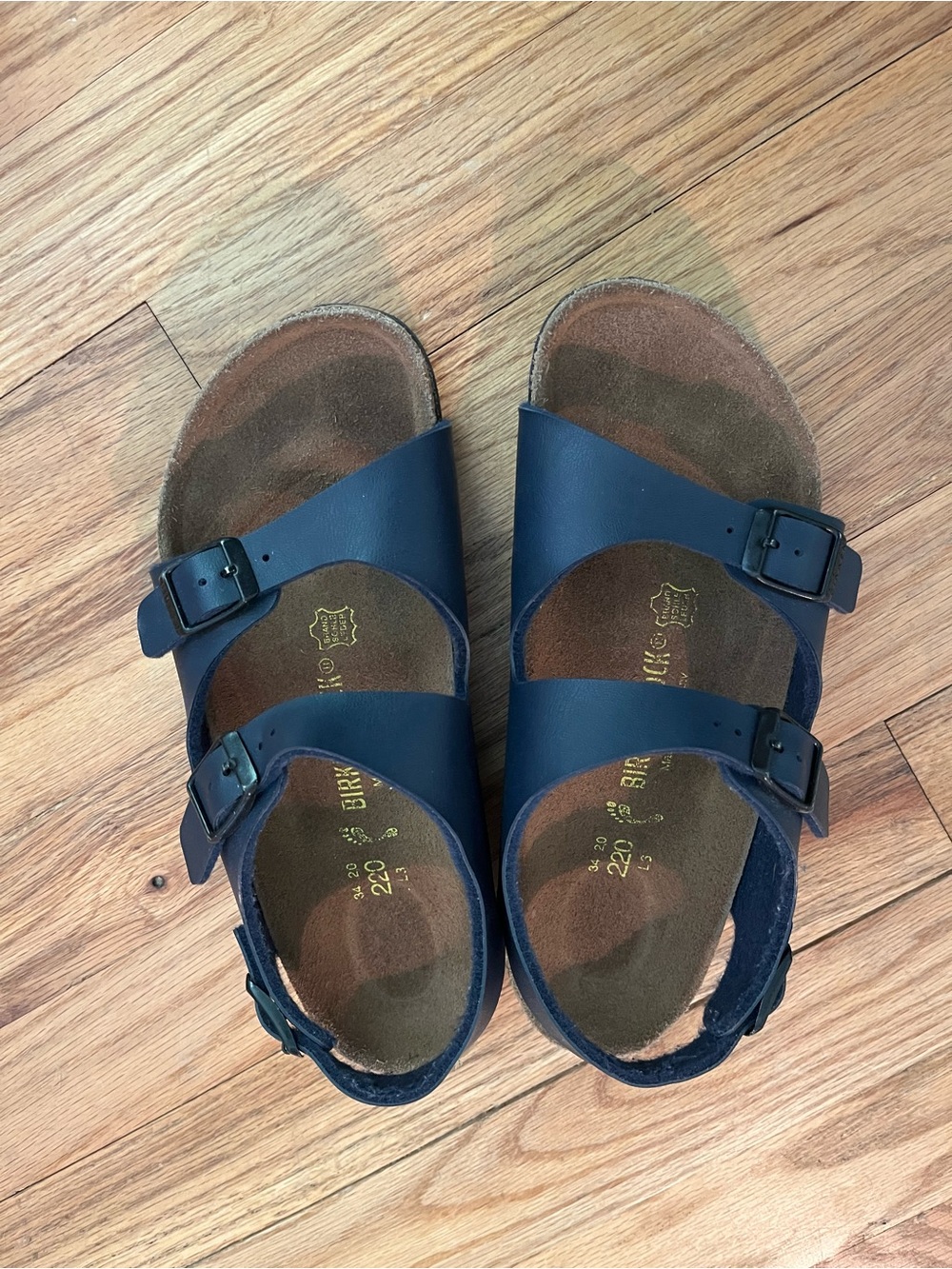 Birkenstock Milano Kids Sandals Navy Blue Size 34 (Youth 3-3.5)